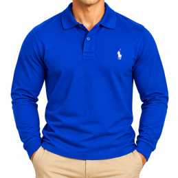 R.L Polo Classic Fit Mesh Long Sleeve Polo Shirt