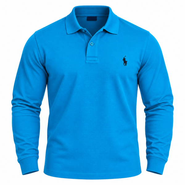 R.L Polo Classic Fit Mesh Long Sleeve Polo Shirt