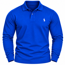 R.L Polo Classic Fit Mesh Long Sleeve Polo Shirt