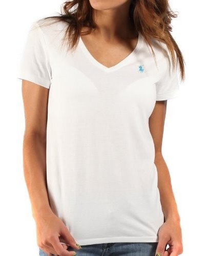 Polo Ralph Lauren Women's V Neck T Shirts White